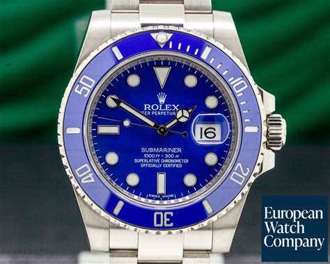 rolex submariner white gold blue dial review|Rolex Submariner 126619lb.